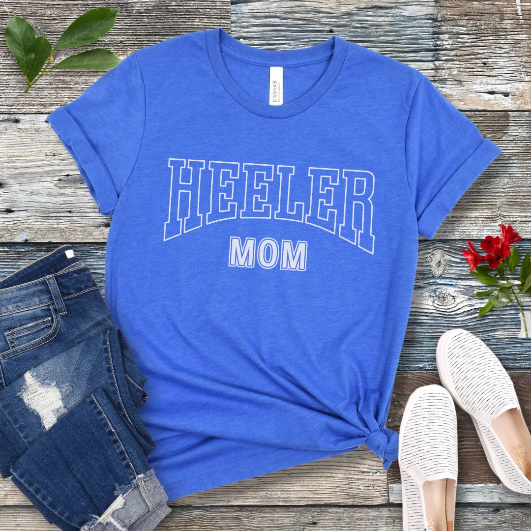 College Style Heeler Mom T-Shirt
