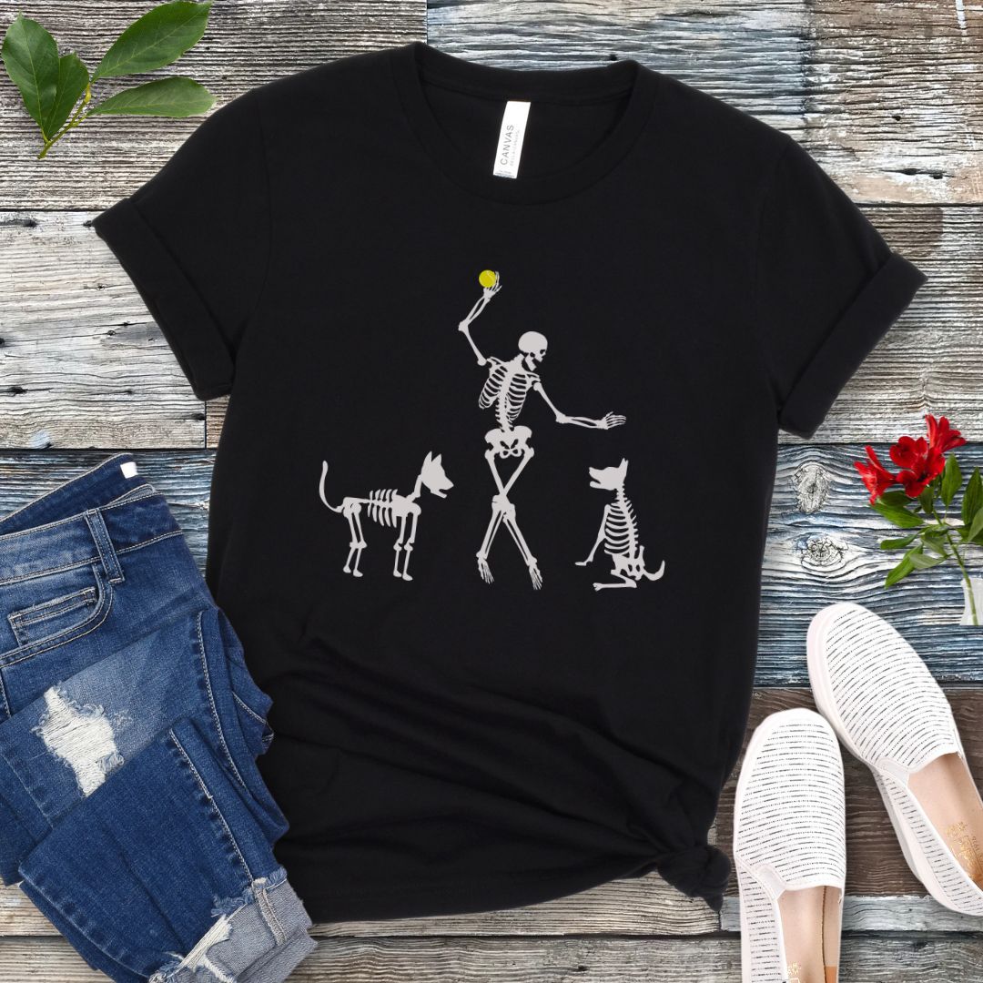 Skeleton Dogs Halloween T-Shirt
