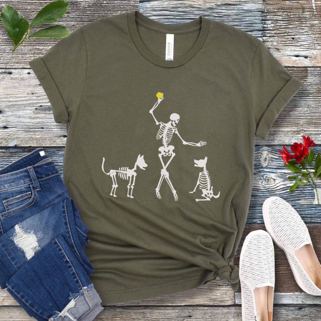 Skeleton Dogs Halloween T-Shirt
