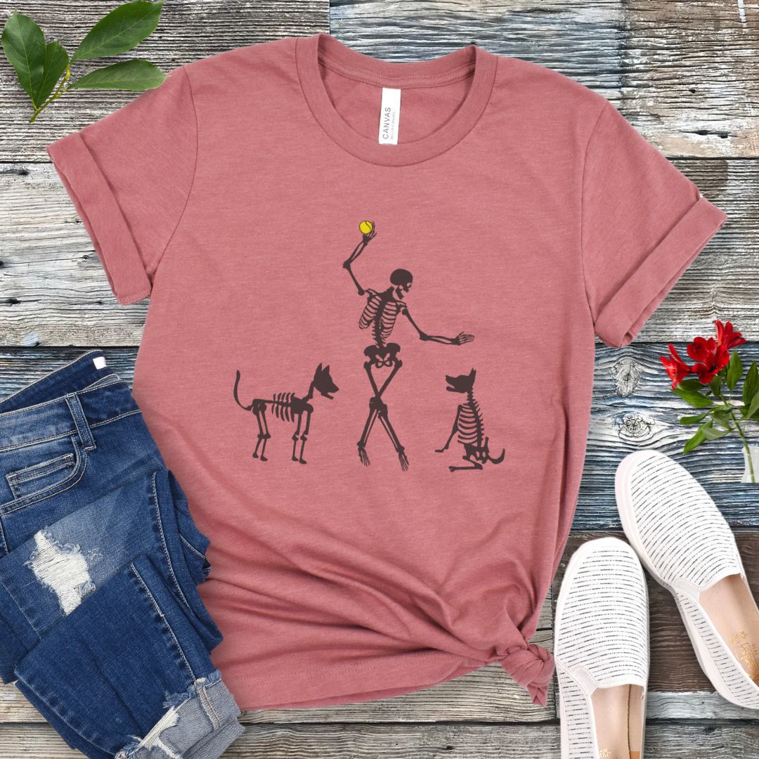 Skeleton Dogs Halloween T-Shirt
