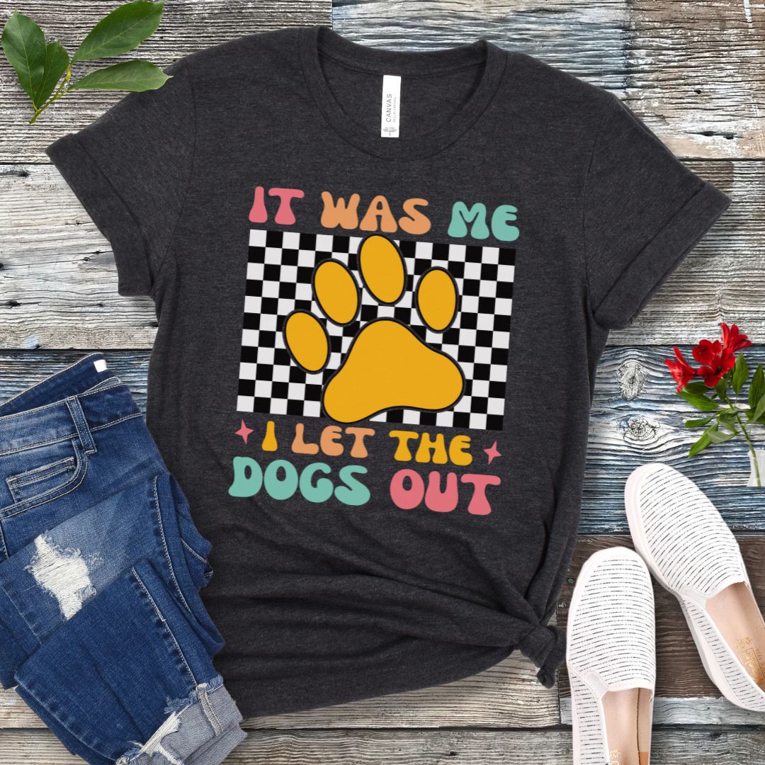 Checkered Dogs Out T-Shirt