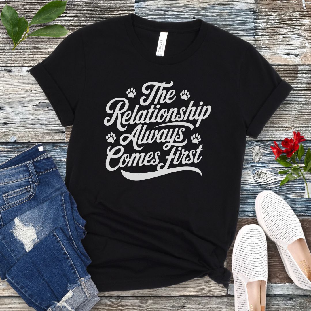 Relationship First Typography T-Shirt
