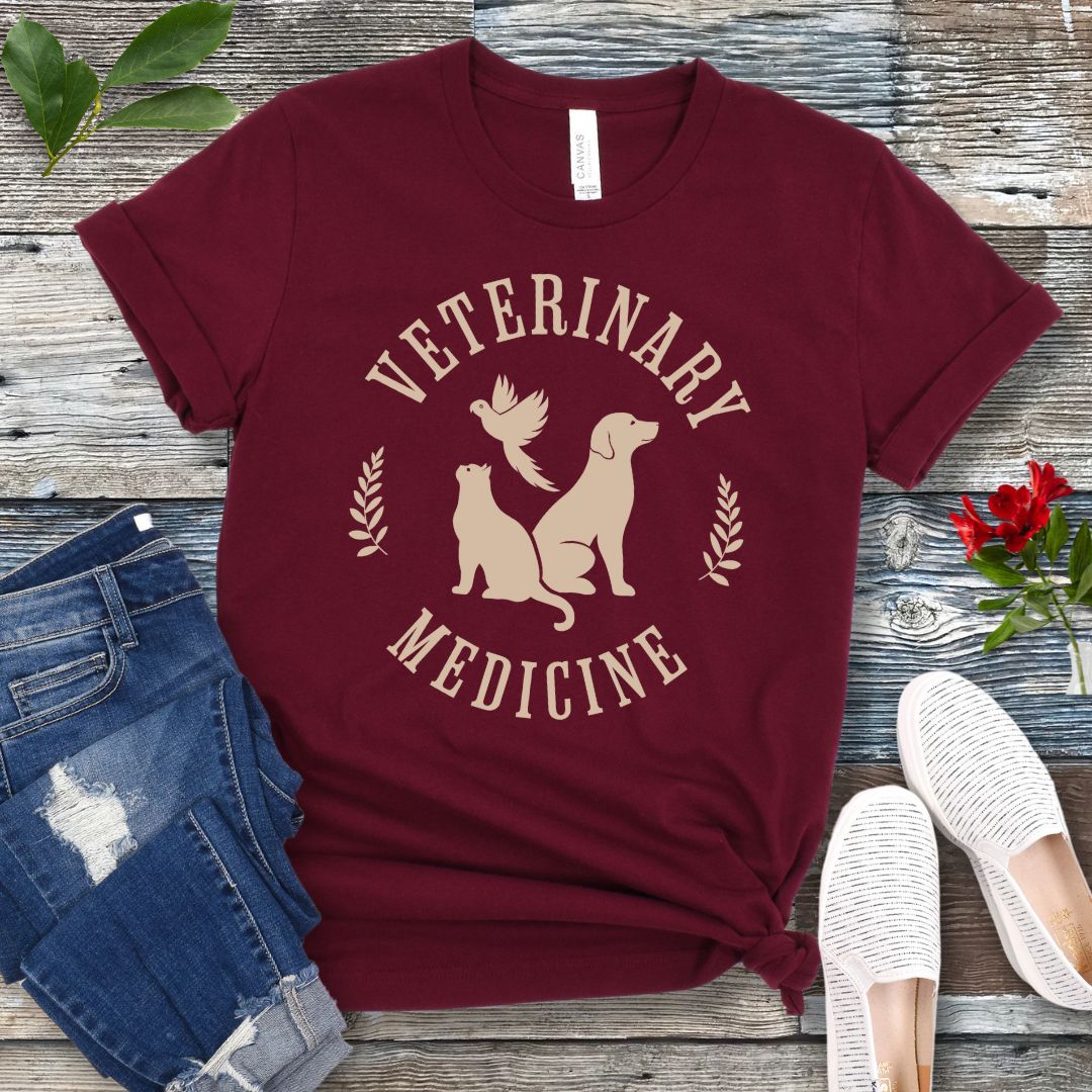 Vintage Style Veterinary Medicine T-Shirt