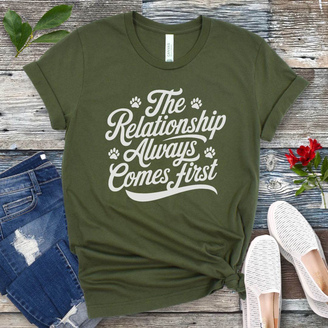Relationship First Typography T-Shirt