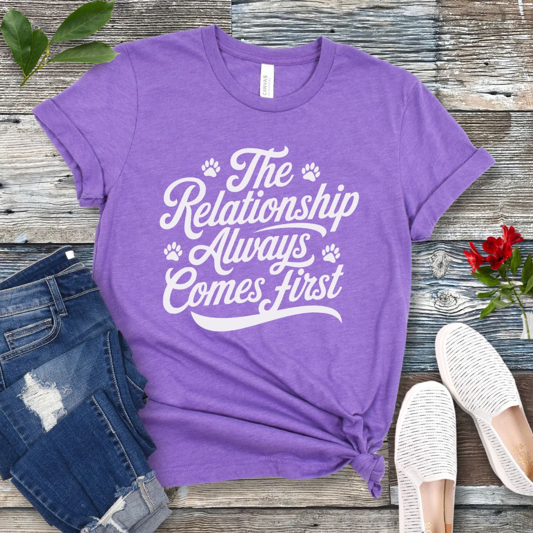 Relationship First Typography T-Shirt
