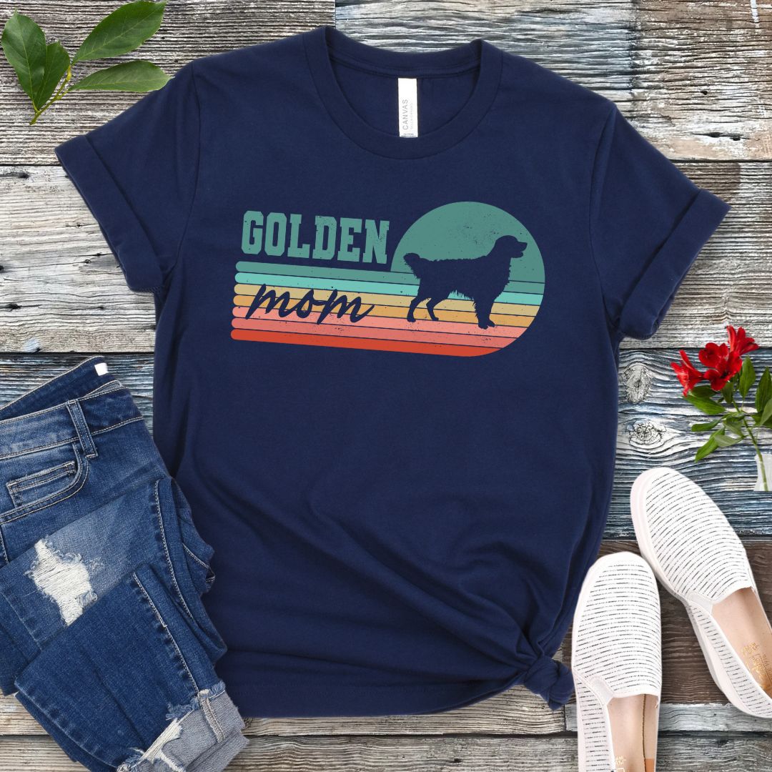 Retro Vibe Golden Mom T-Shirt