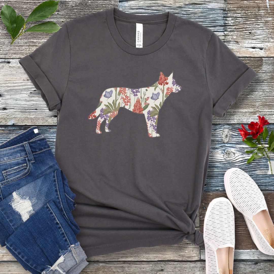 Spring Wildflowers Cattle Dog T-Shirt