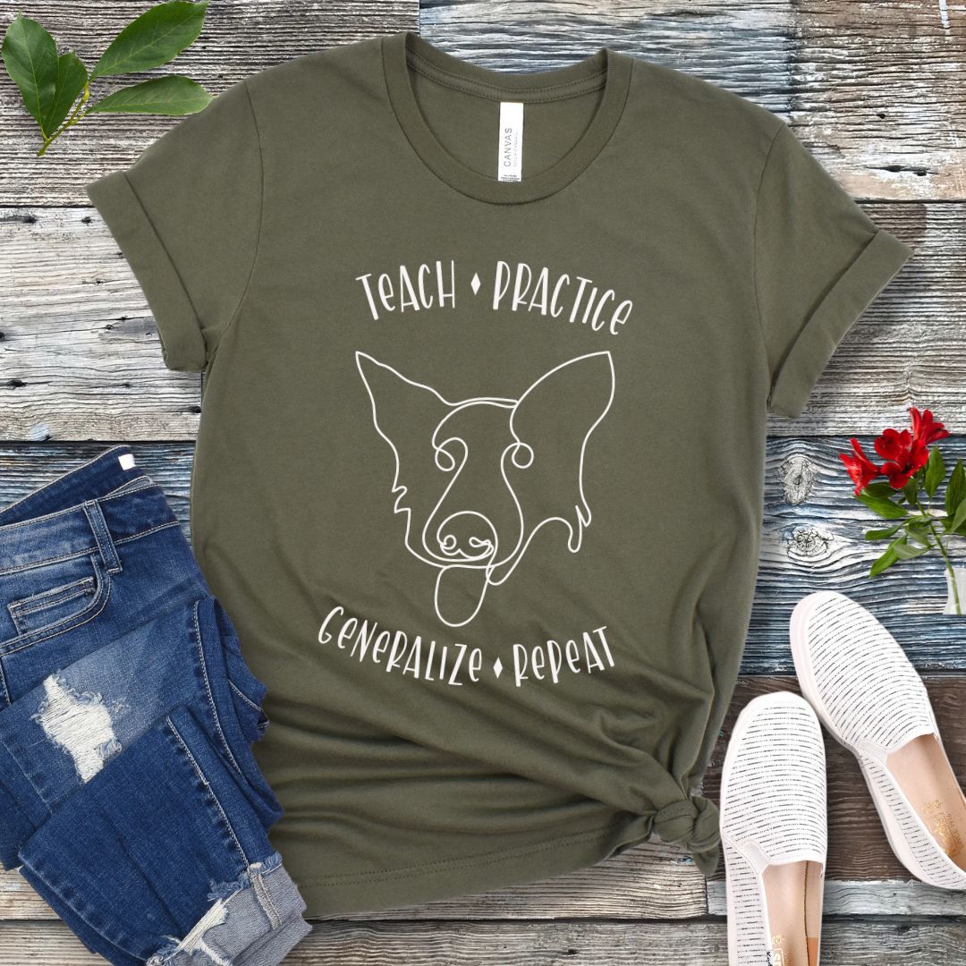 Teach Practice Generalize Repeat T-Shirt