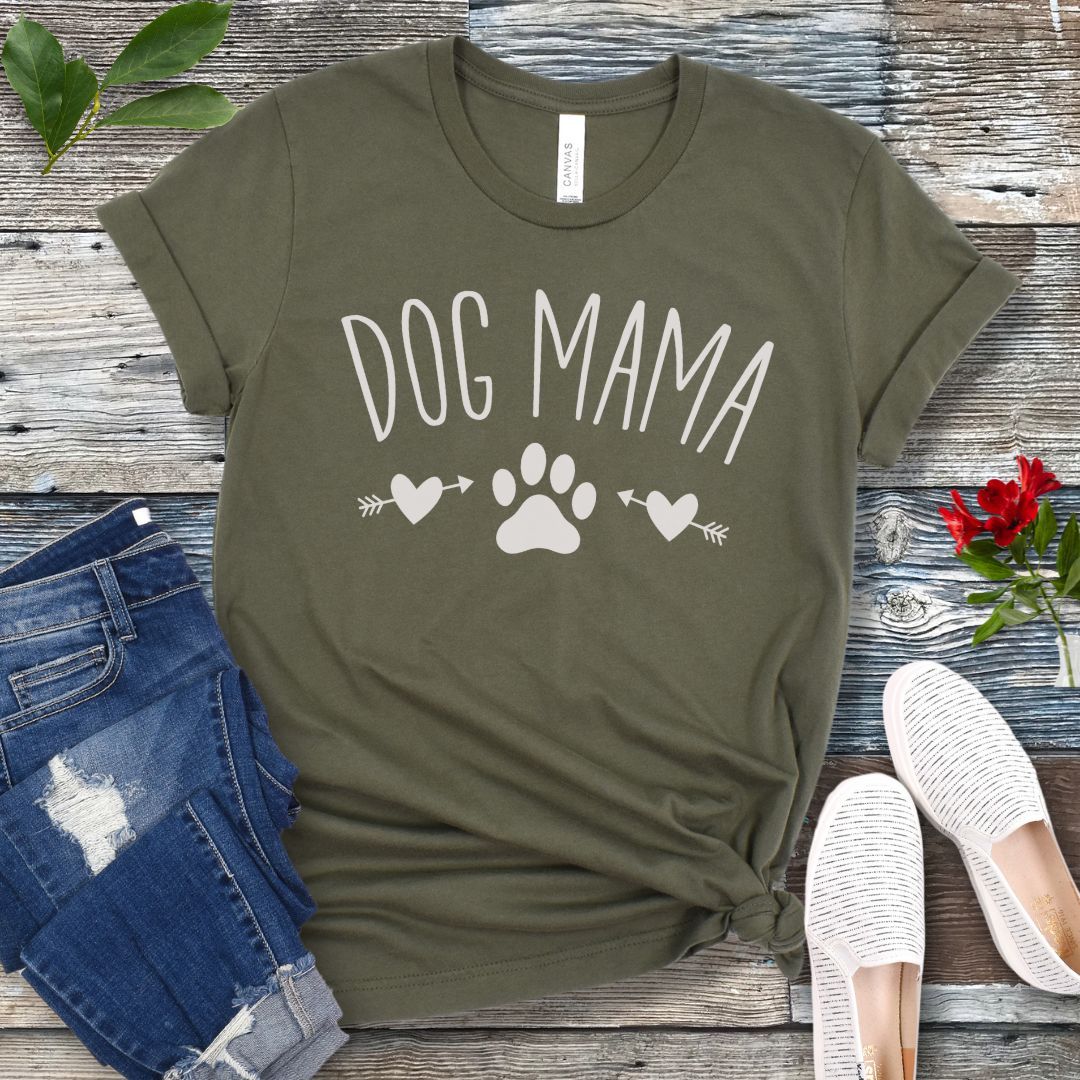 Hearts and Paw Dog Mama T-Shirt