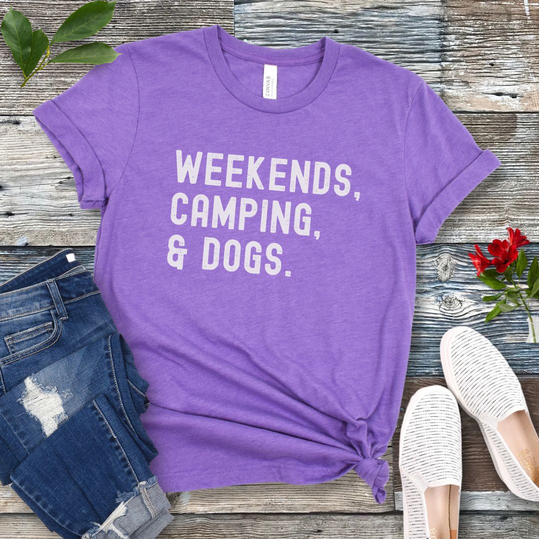 Weekends Camping & Dogs T-Shirt