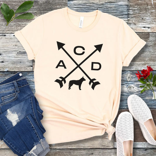 Crossed Arrows Australian Cattle Dog Mom T-Shirt