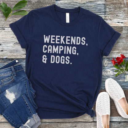 Weekends Camping & Dogs T-Shirt