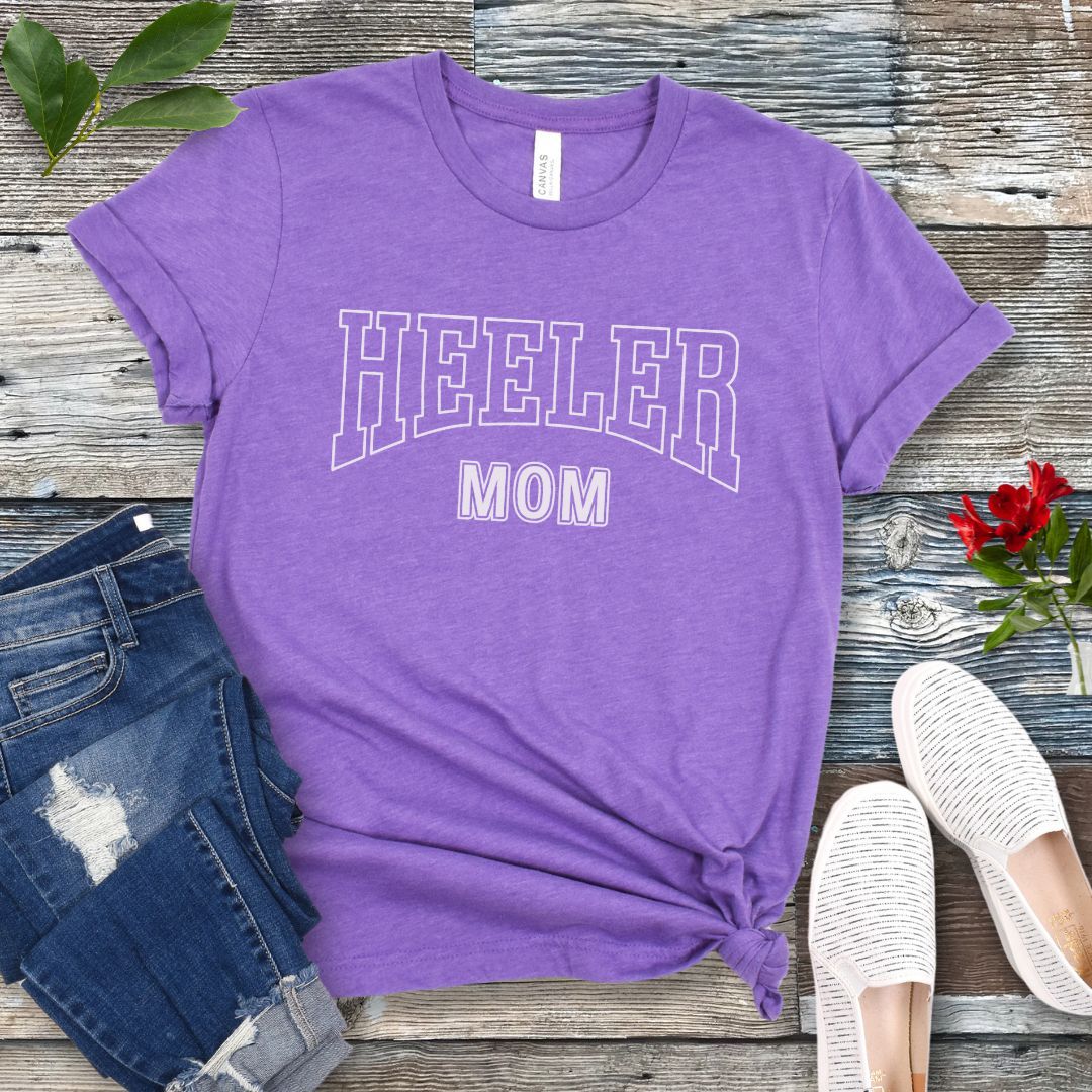 College Style Heeler Mom T-Shirt