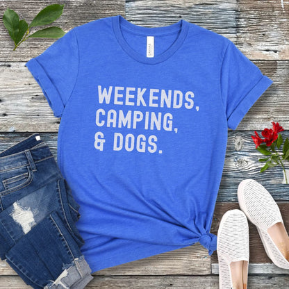 Weekends Camping & Dogs T-Shirt