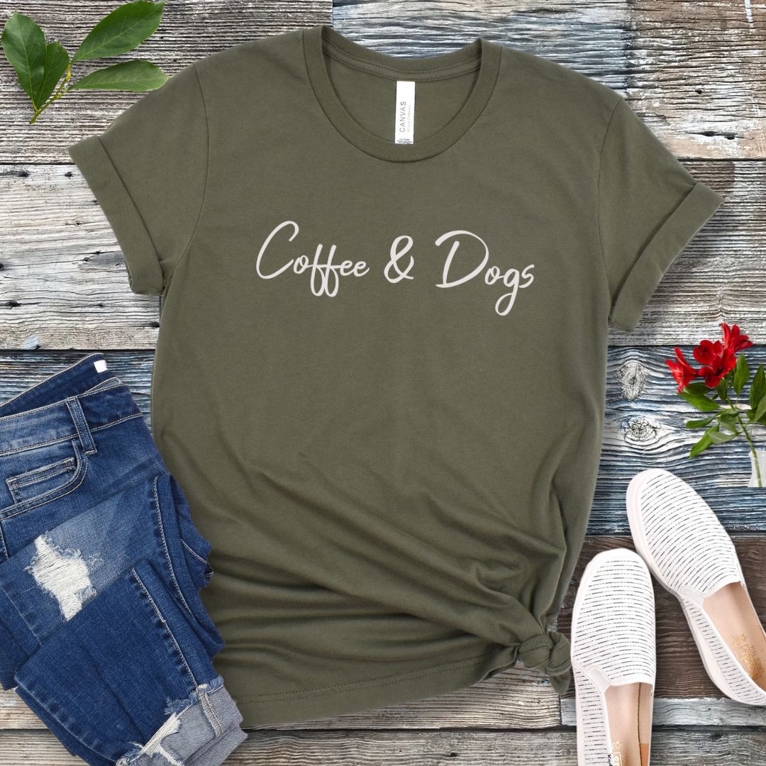 Coffee & Dogs Minimalist T-Shirt