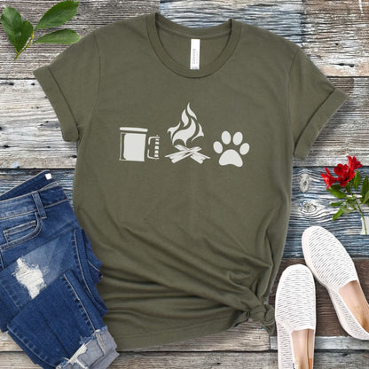 Coffee Camping and Dogs T-Shirt