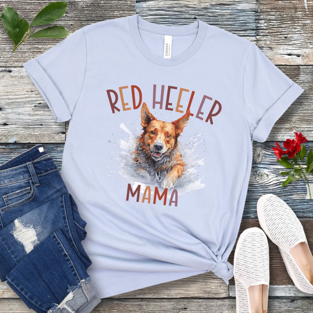 Watercolor Red Heeler Mama T-Shirt