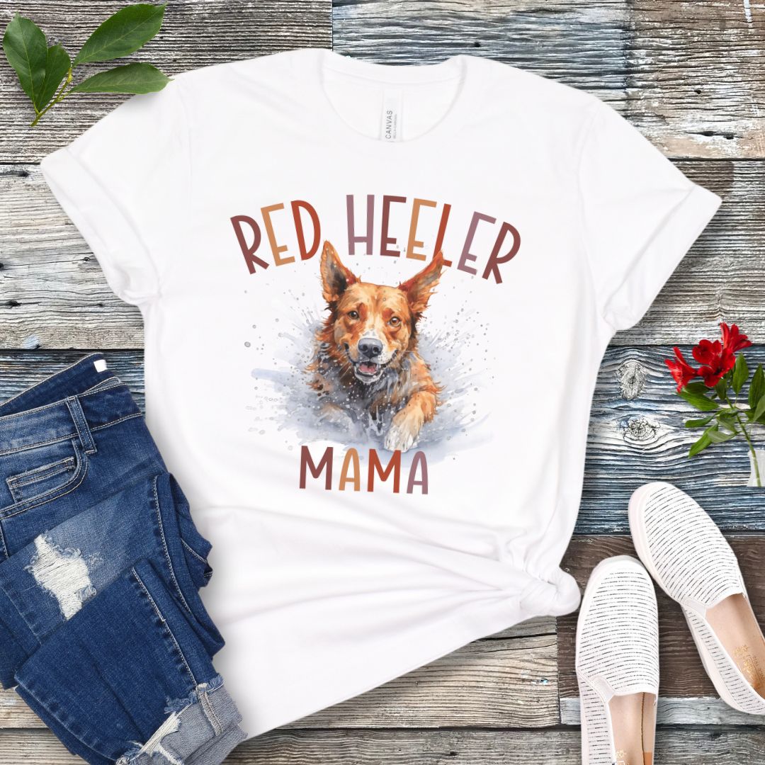 Watercolor Red Heeler Mama T-Shirt