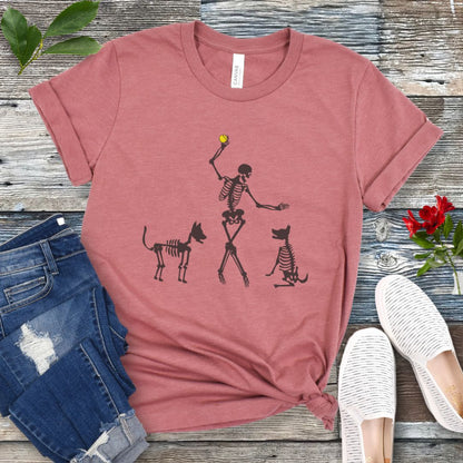 Skeleton Dogs Halloween T-Shirt
