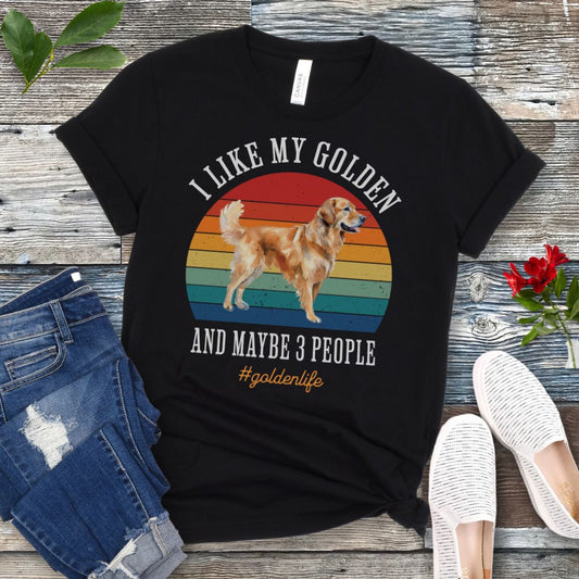 Golden and 3 People T-Shirt