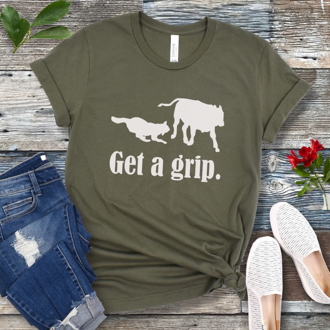 Get A Grip Heeler Cattle Dog T-Shirt