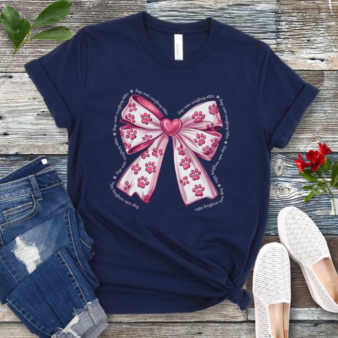 Coquette Bow Dog Lover T-Shirt