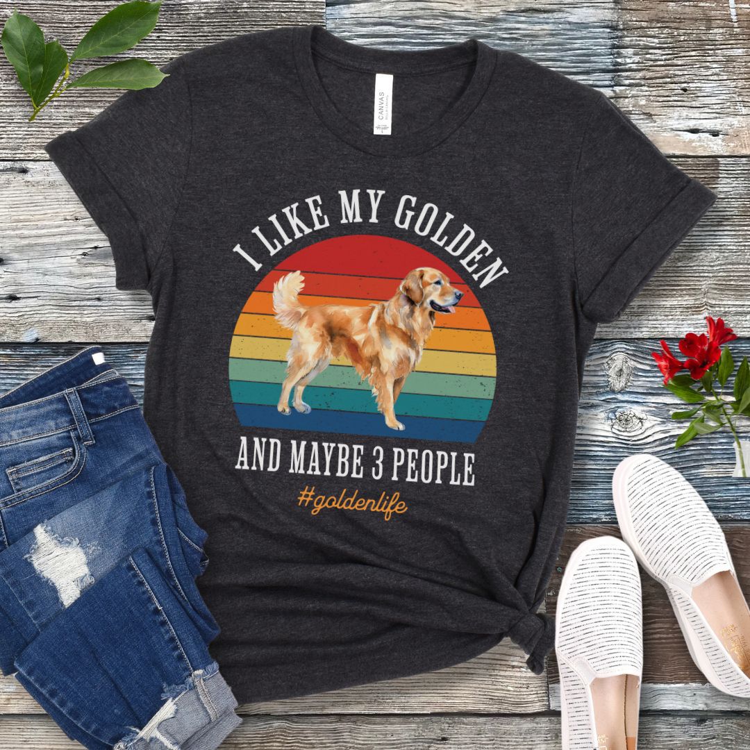 Golden and 3 People T-Shirt