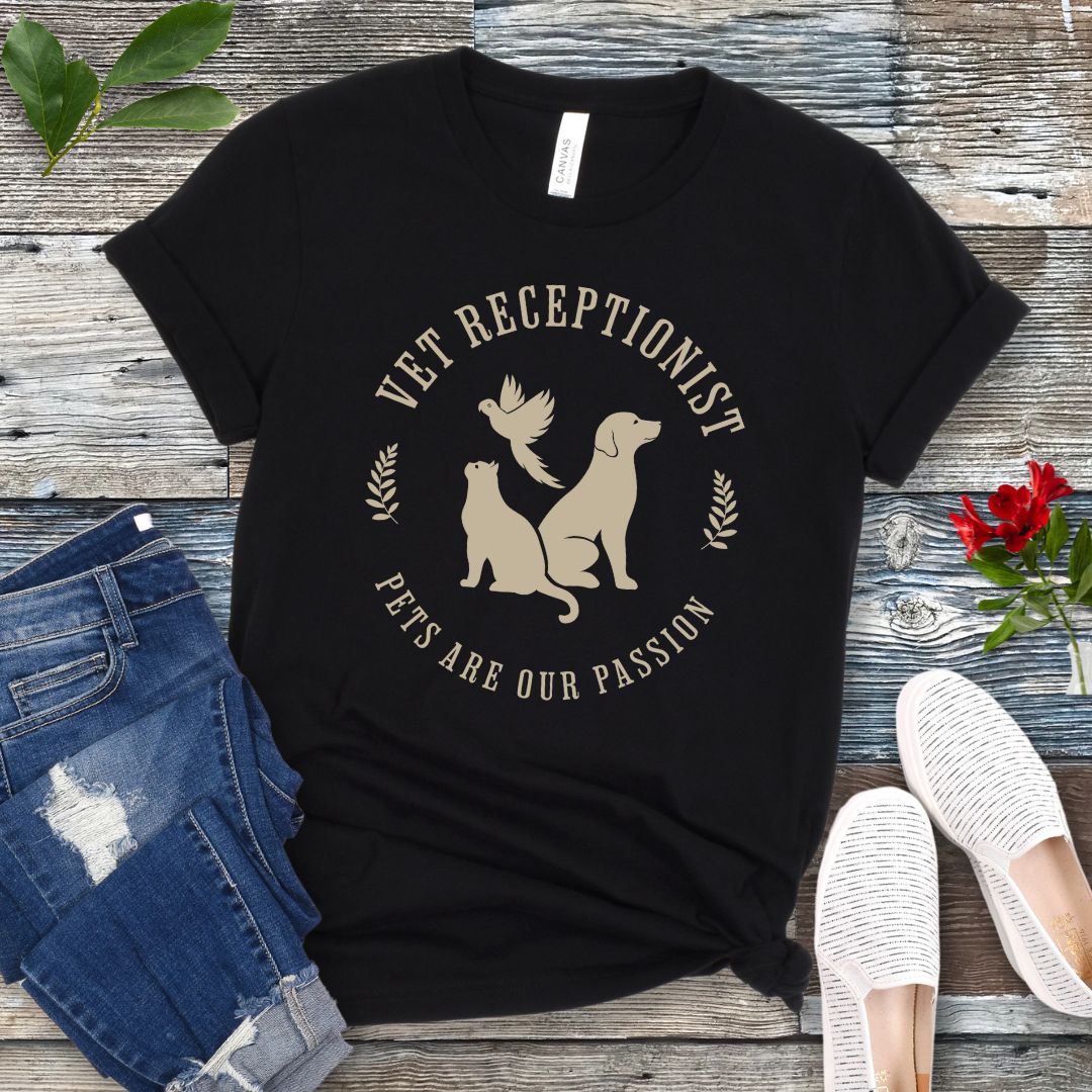 Vintage Style Vet Receptionist T-Shirt