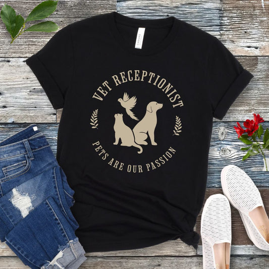 Vintage Style Vet Receptionist T-Shirt