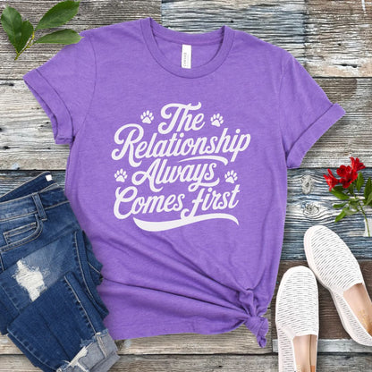 Relationship First Typography T-Shirt
