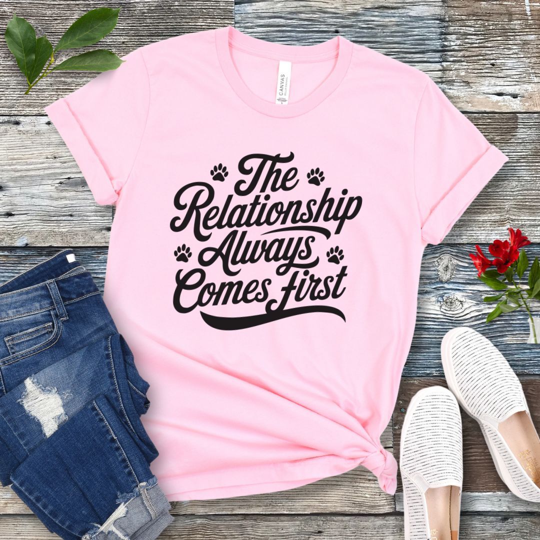 Relationship First Typography T-Shirt