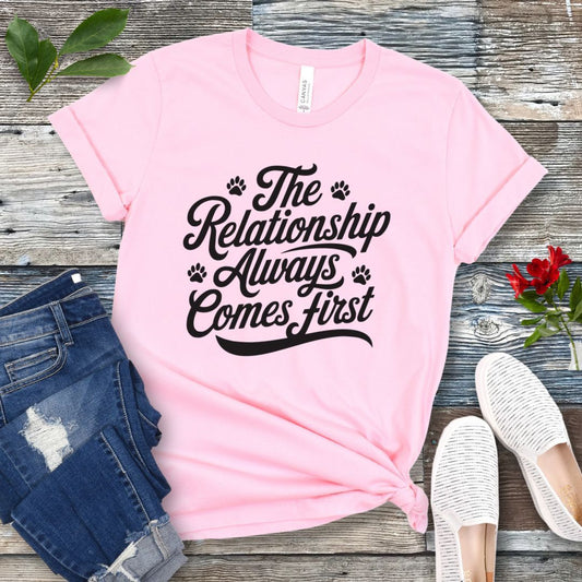 Relationship First Typography T-Shirt