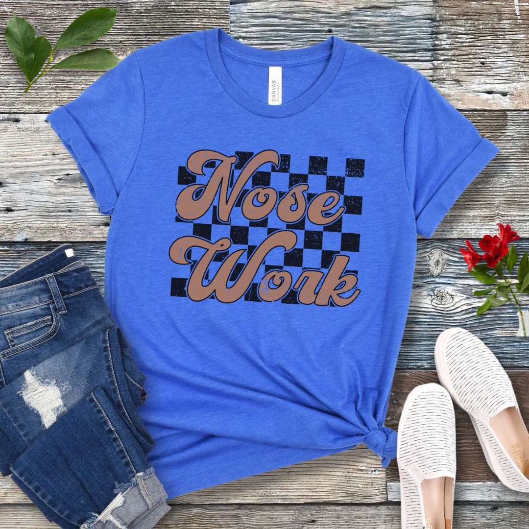 Retro Checkered Nose Work T-Shirt