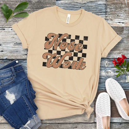 Retro Checkered Nose Work T-Shirt