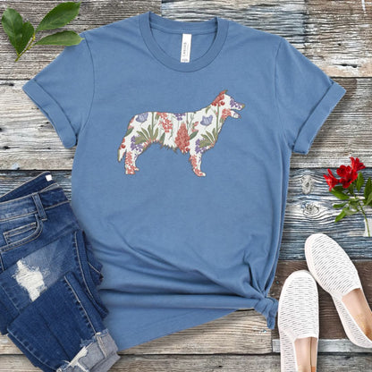 Spring Wildflowers Border Collie T-Shirt