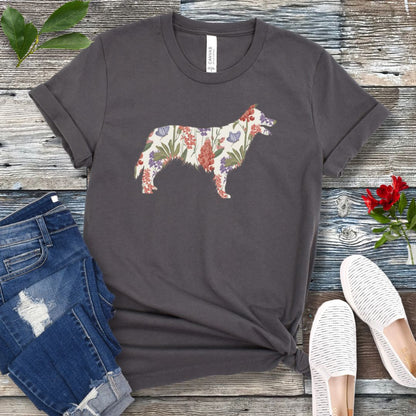 Spring Wildflowers Border Collie T-Shirt