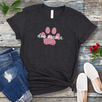 Pink Paw Dog Mama T-Shirt