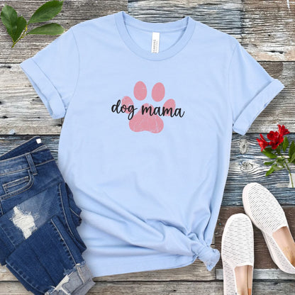 Pink Paw Dog Mama T-Shirt