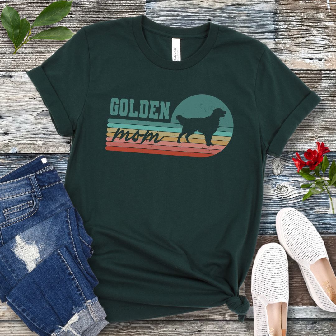 Retro Vibe Golden Mom T-Shirt
