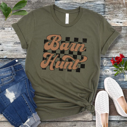 Retro Checkered Barn Hunt T-Shirt