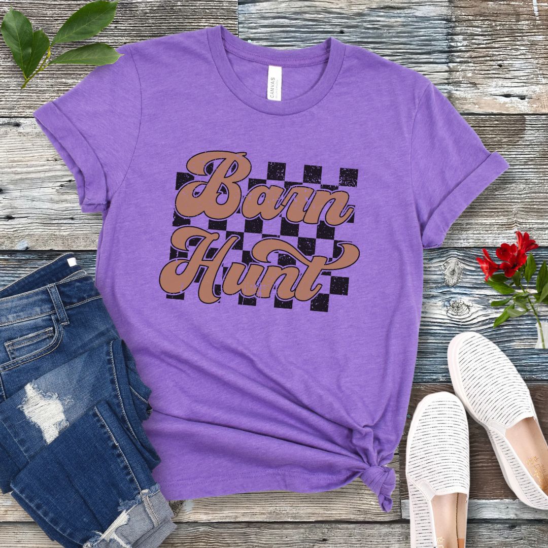 Retro Checkered Barn Hunt T-Shirt