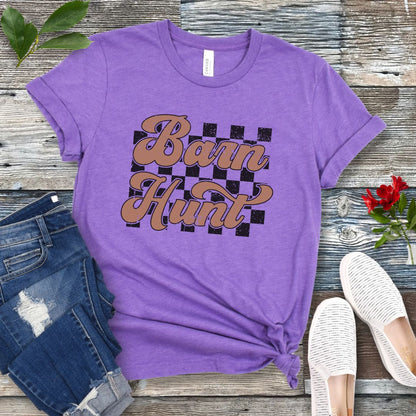 Retro Checkered Barn Hunt T-Shirt