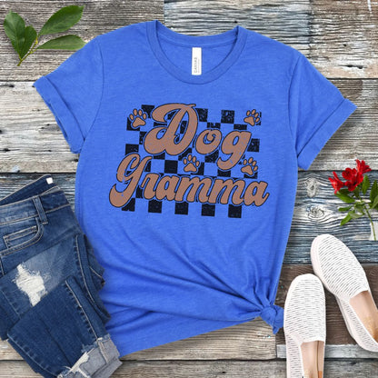 Checkered Dog Gramma T-Shirt