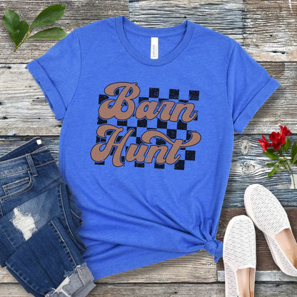 Retro Checkered Barn Hunt T-Shirt