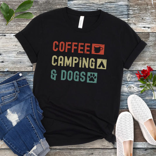 Coffee Camping Dogs T-Shirt