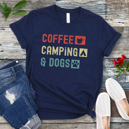 Coffee Camping Dogs T-Shirt