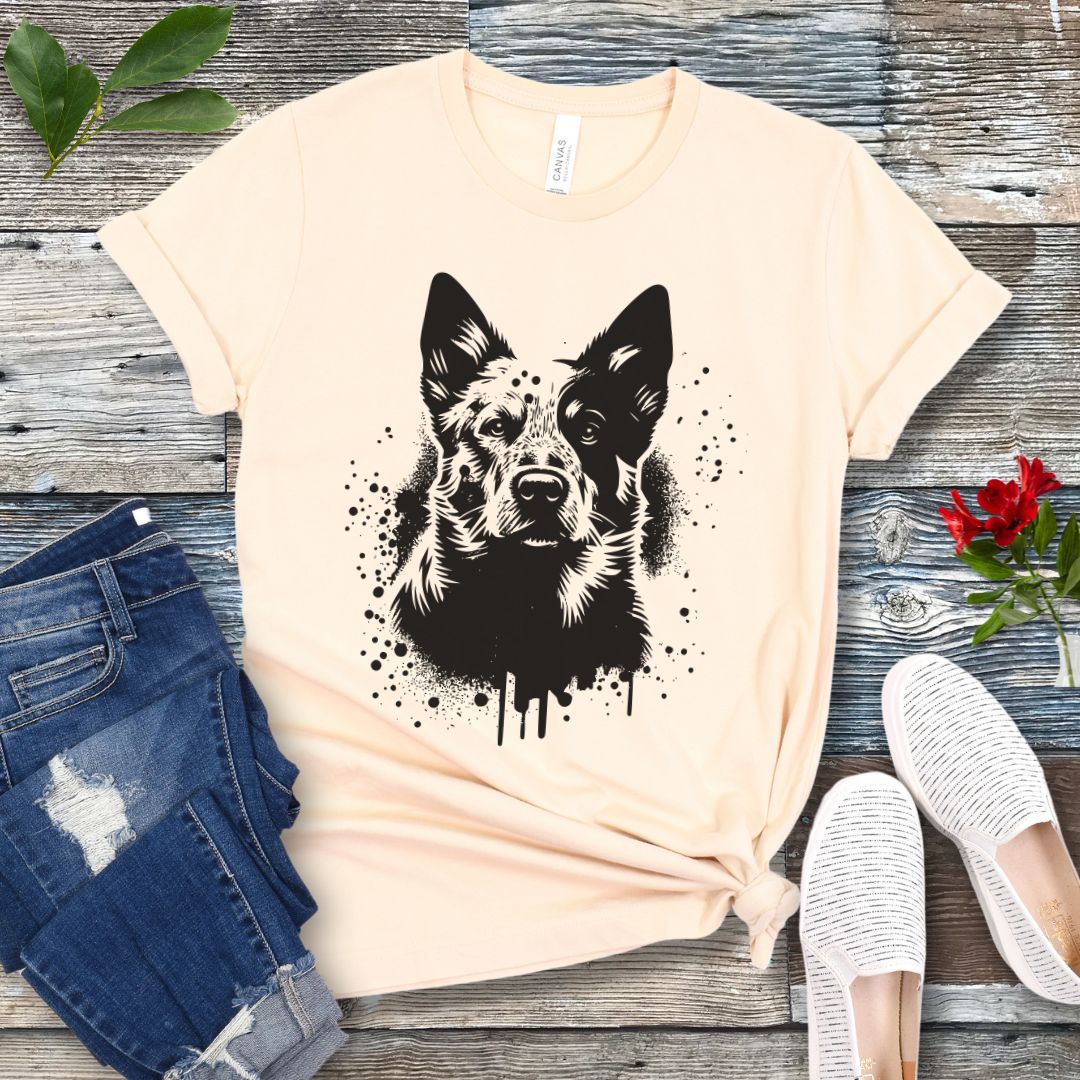 Heeler Cattle Dog Street Art T-Shirt