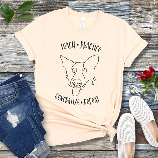 Teach Practice Generalize Repeat T-Shirt
