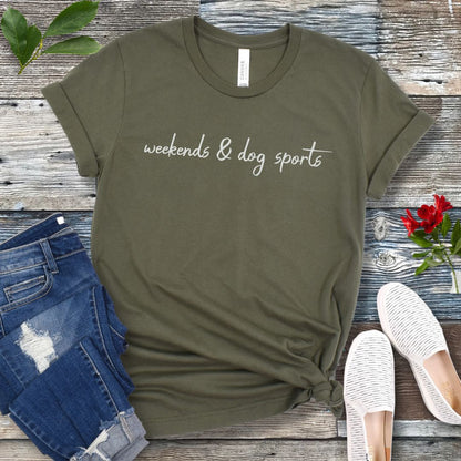 Weekends & Dog Sports Minimalist T-Shirt