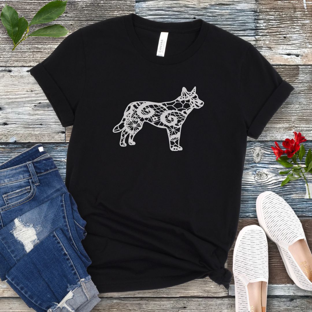Lace-Look Cattle Dog T-Shirt